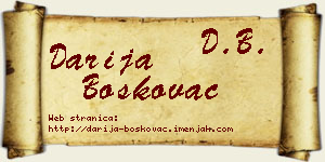 Darija Boškovac vizit kartica